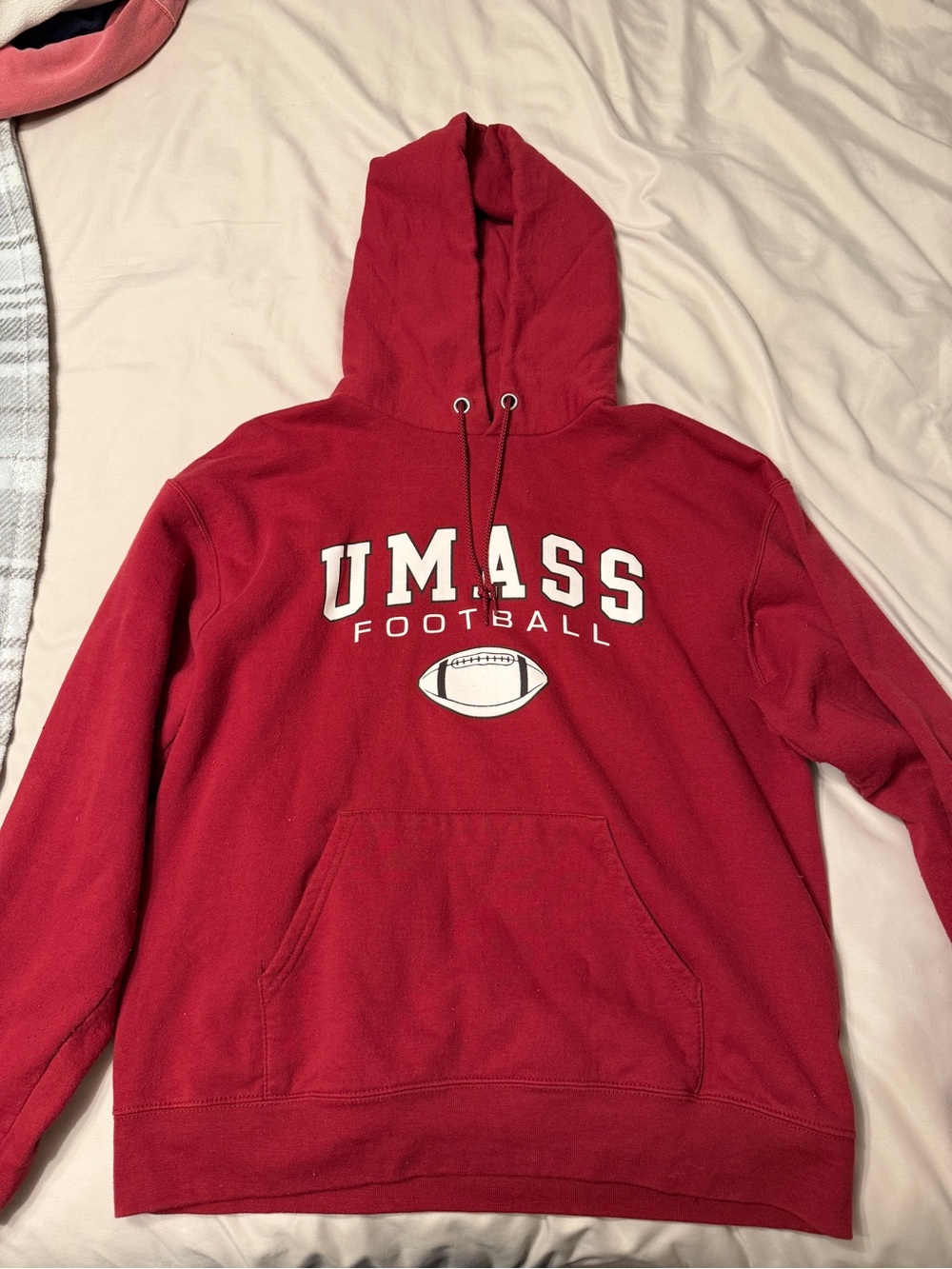 Champion Red UMass Football Crewneck Hoodie
